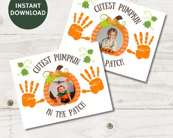 Halloween 8.5x11 Handprint Craft / Art / Preschool Activity / School Craft / Halloween Printables / Keepsake / Item #2920