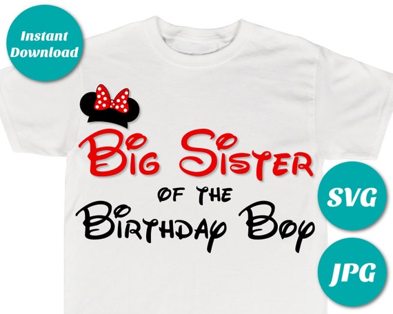 Download Instant Download Classic Mouse Big Sister Of The Birthday Boy Etsy