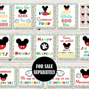 INSTANT DOWNLOAD Printable Mouse Clubhouse 5x7 and 8x10 Bubble Station Party Sign / Clubhouse Collection / Item 1694 image 5