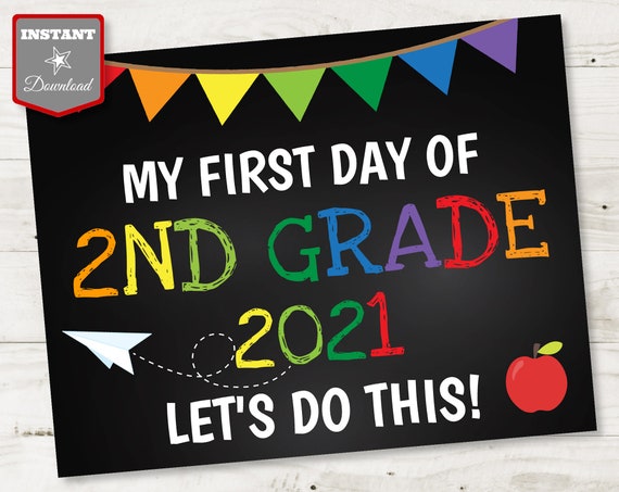 Instant Download My First Day Of 2nd Grade 8 5x11 Etsy Instant Download My First Day Of 2nd Grade 8 5x11 Etsy