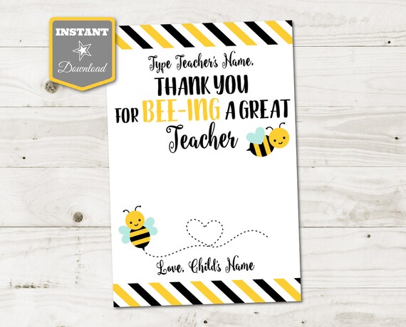 INSTANT DOWNLOAD Printable 4x6 Editable Thanks For Etsy