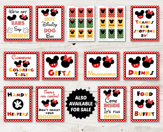 Disney Mickey & Minnie Mouse Hot Diggity Dog Bar Stand Up Sign in Black 8.5x11 Disney Mickey & Minnie Mouse Hot Diggity Dog Bar Stand Up Sign in Black 8.5x11