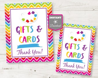 INSTANT DOWNLOAD Printable Art 5x7 and 8x10 Gifts and Cards Thank You Party Sign / Painting / Art Party Collection / Item #2820