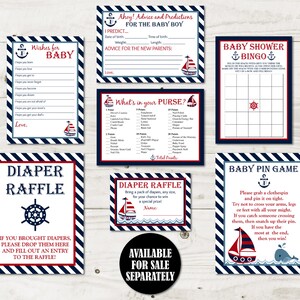 INSTANT DOWNLOAD Nautical Printable 8x10 Message in a Bottle Sign and Advice for Parents Slips / Nautical Boy Collection / Item 636 image 5