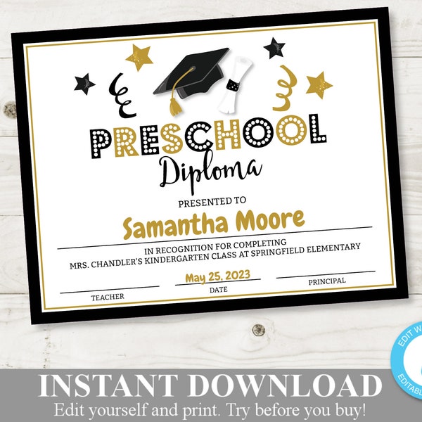 Preschool Graduation - Etsy