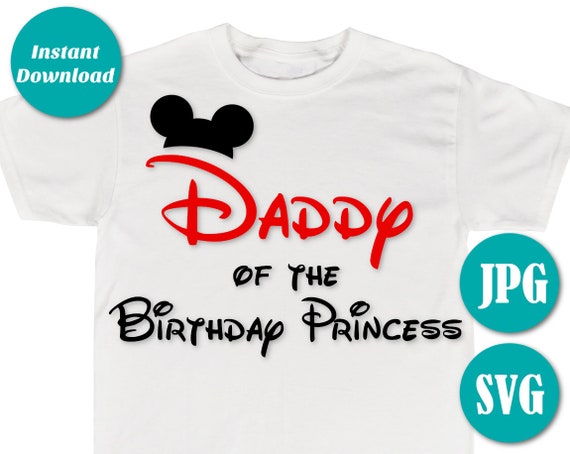 Download Instant Download Digital Red Girl Mouse Daddy Of The Birthday Princess Image Svg Jpg T Shirt Shirt Iron On Transfer By Divine Party Designs Catch My Party