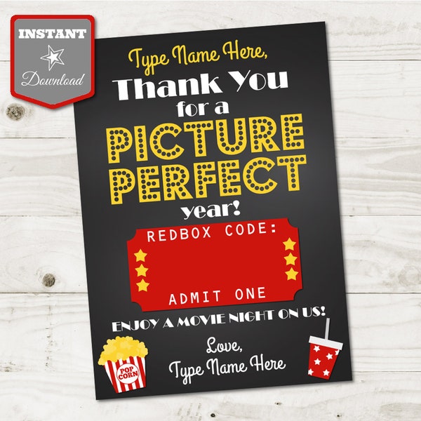 Redbox Teacher Gift Etsy