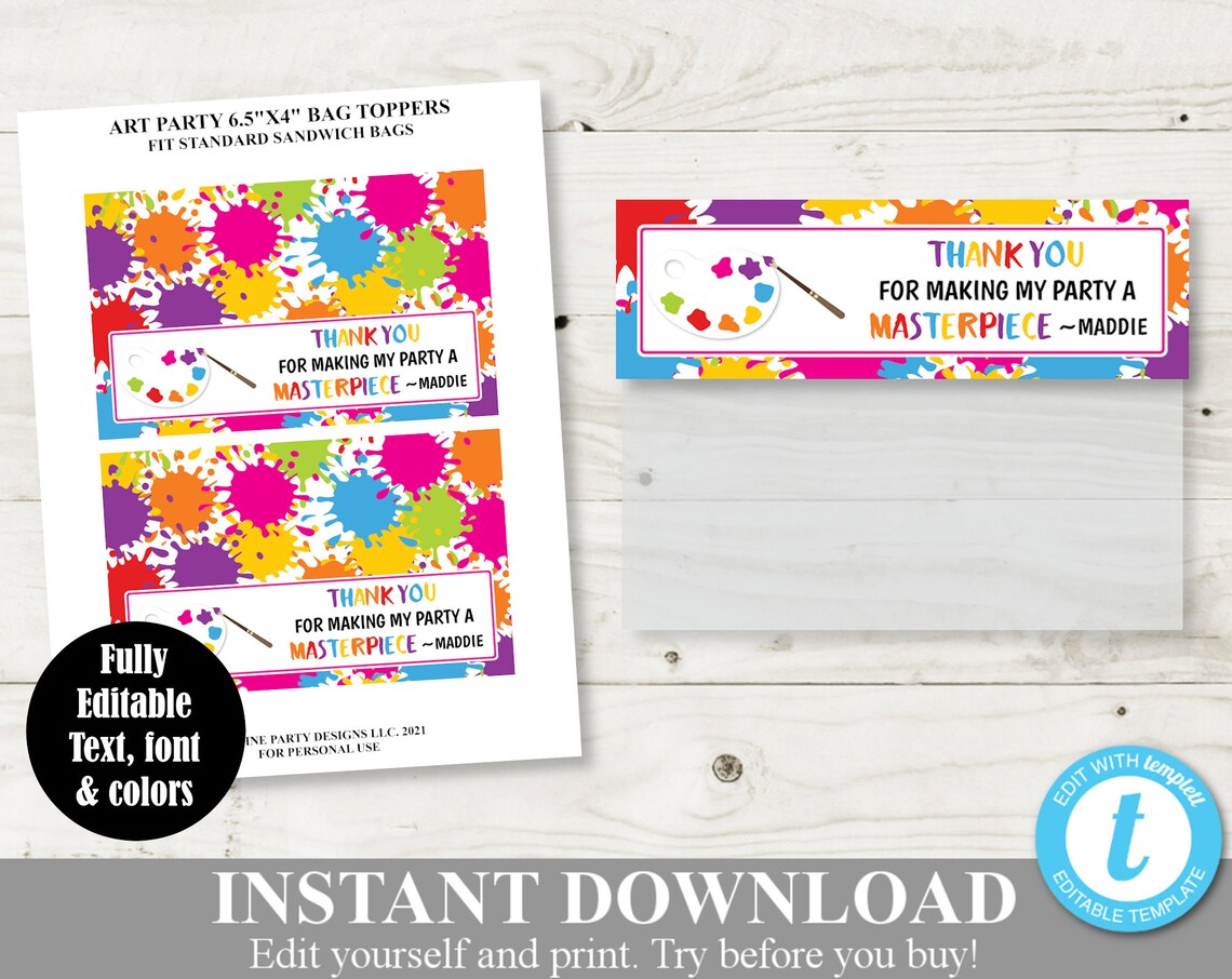 INSTANT DOWNLOAD Printable 6.5x4 Editable Art | Etsy