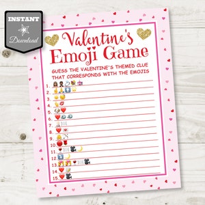 INSTANT DOWNLOAD Printable Valentine's 8.5x11 Game Package / Valentines ...