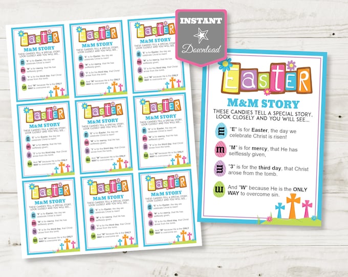 M&amp;M Christmas Nativity Printable - Etsy