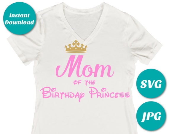Download Instant Download Pink And Gold Mom Of The Birthday Princess Etsy