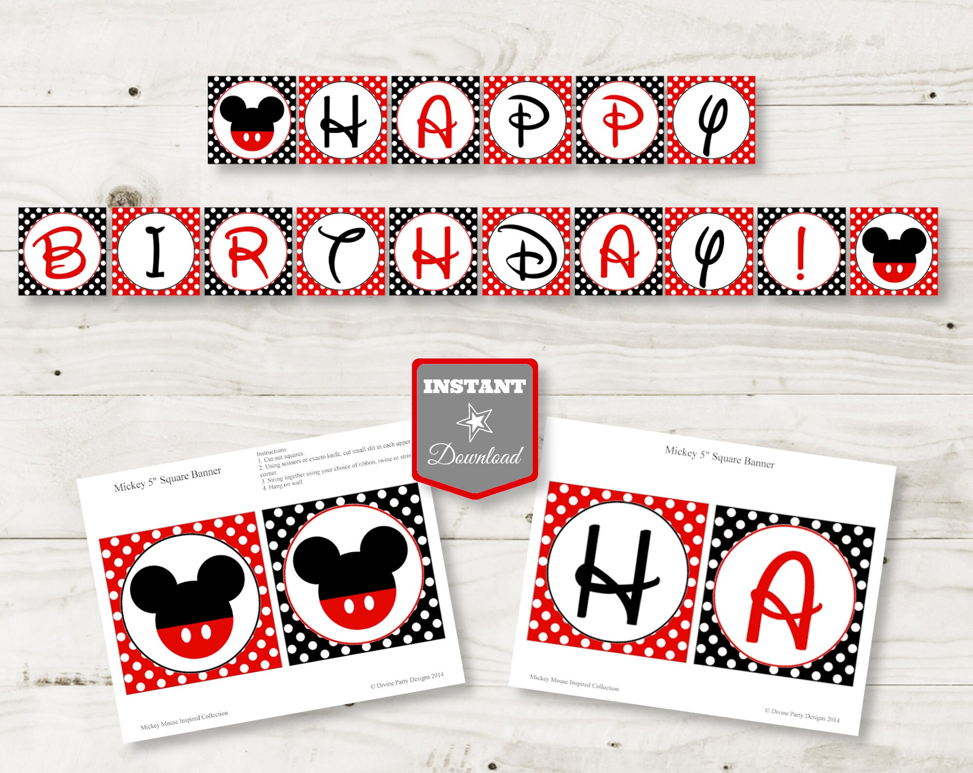 instant-download-mouse-happy-birthday-party-banner-printable-diy-classic-mouse-collection-item-1546-etsy for Free Printable Mickey Mouse Birthday Banner Template INSTANT DOWNLOAD Mouse Happy Birthday Party Banner / Printable DIY / Classic Mouse Collection / Item #1546 - Etsy for Free Printable Mickey Mouse Birthday Banner Template