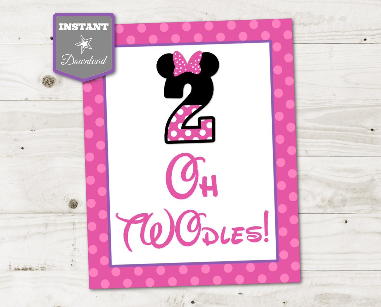 INSTANT DOWNLOAD Mouse Bowtique Printable 8x10 Oh Twodles Etsy