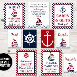 INSTANT DOWNLOAD Nautical Printable 8x10 Message in a Bottle Sign and Advice for Parents Slips / Nautical Boy Collection / Item 636 image 4