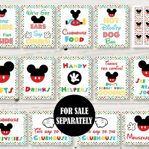 INSTANT DOWNLOAD Printable Mouse Clubhouse Hanging Welcome Door Sign / Come Inside Fun Inside / Clubhouse Collection / Item 1669 image 4