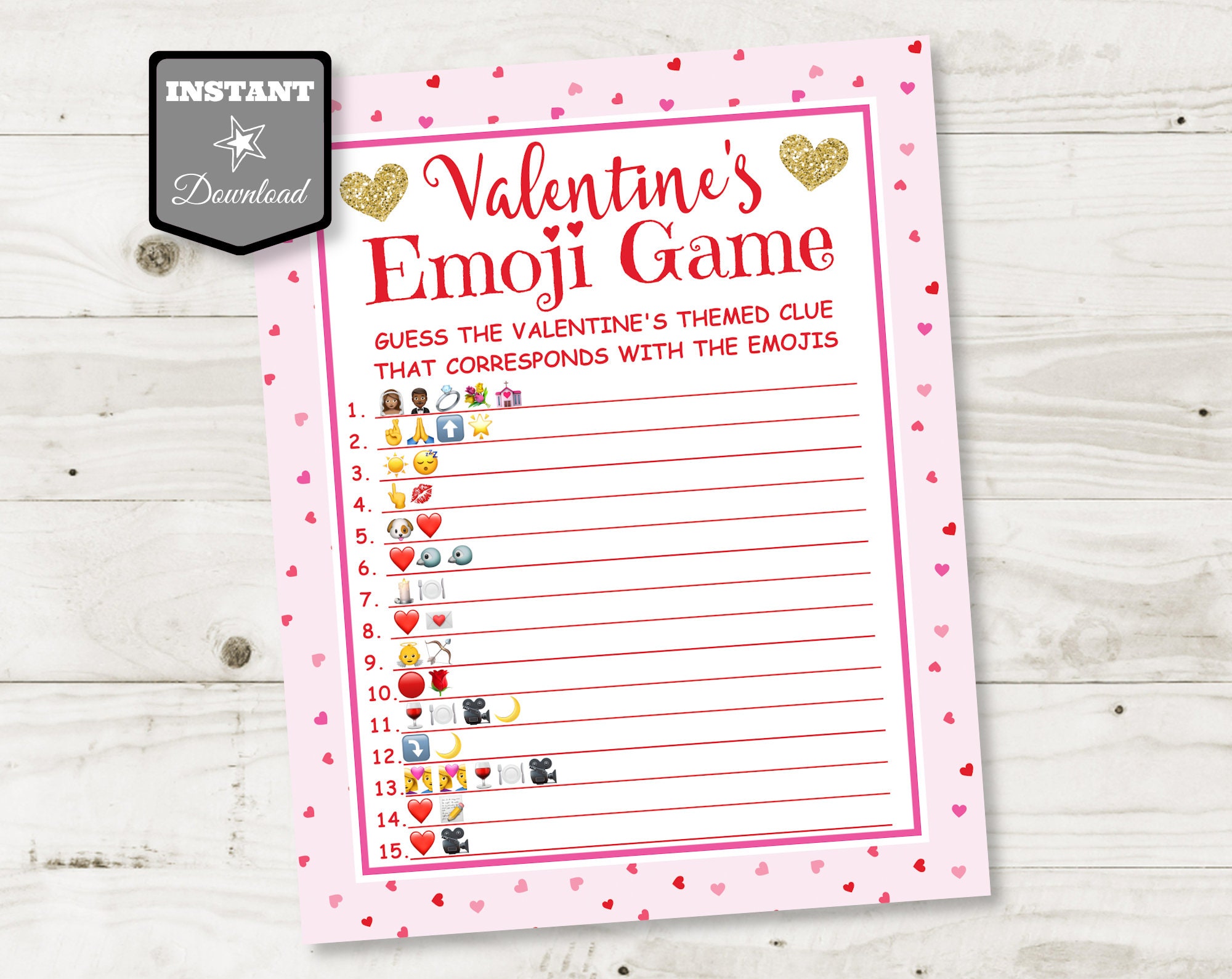 INSTANT DOWNLOAD Printable Valentine s Emoji Game Etsy INSTANT DOWNLOAD Printable Valentine s Emoji Game Etsy
