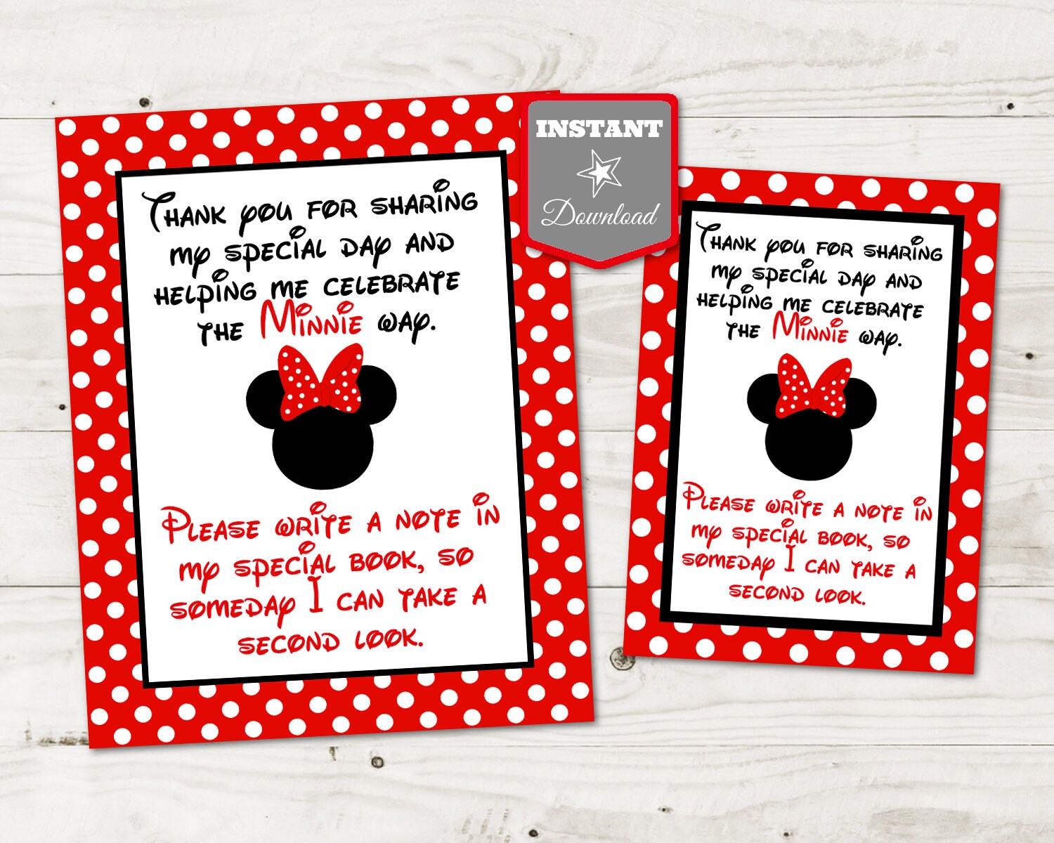 INSTANT DOWNLOAD Red Girl Mouse Printable 5x7 and 8x10 Guest - Etsy