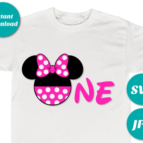 INSTANT DOWNLOAD Digital Hot Pink Mouse One Image / SVG / Jpg / Cutting Machine / T-shirt / Shirt / Iron On Transfer Item #2470