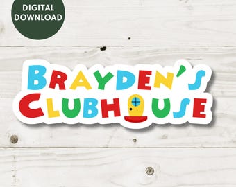 Personalized Mouse Clubhouse Logo / Birthday Parties / Sign / DIY Birthday Crafts / T-shirt Logo / Digital Download / Item #1690