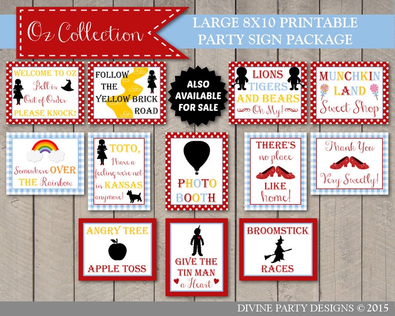 INSTANT DOWNLOAD Wizard of Oz Inspired Printable Birthday | Etsy