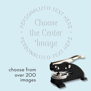 Desktop Embosser or Extra Plate - Choose The Center Image - Personalized for Custom Stationery, Wedding, Branding, Housewarming, Gifts