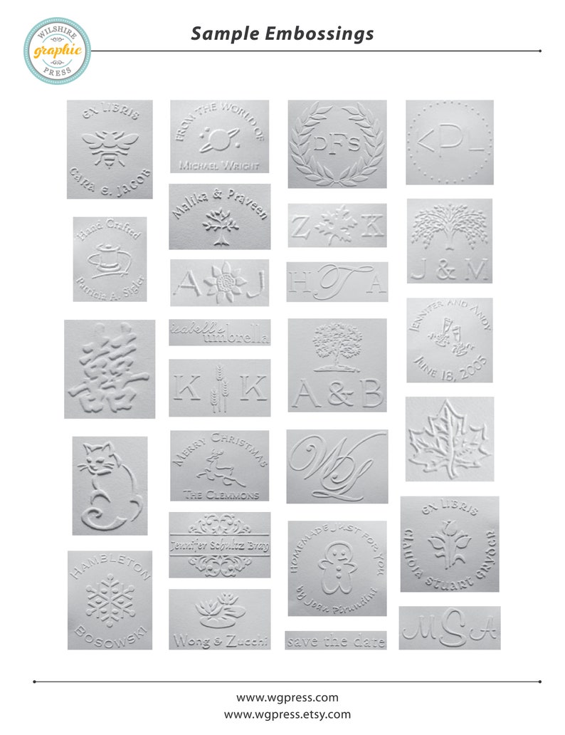 Embosser Plate Extra Plate to Use with Our Desktop Embosser Etsy