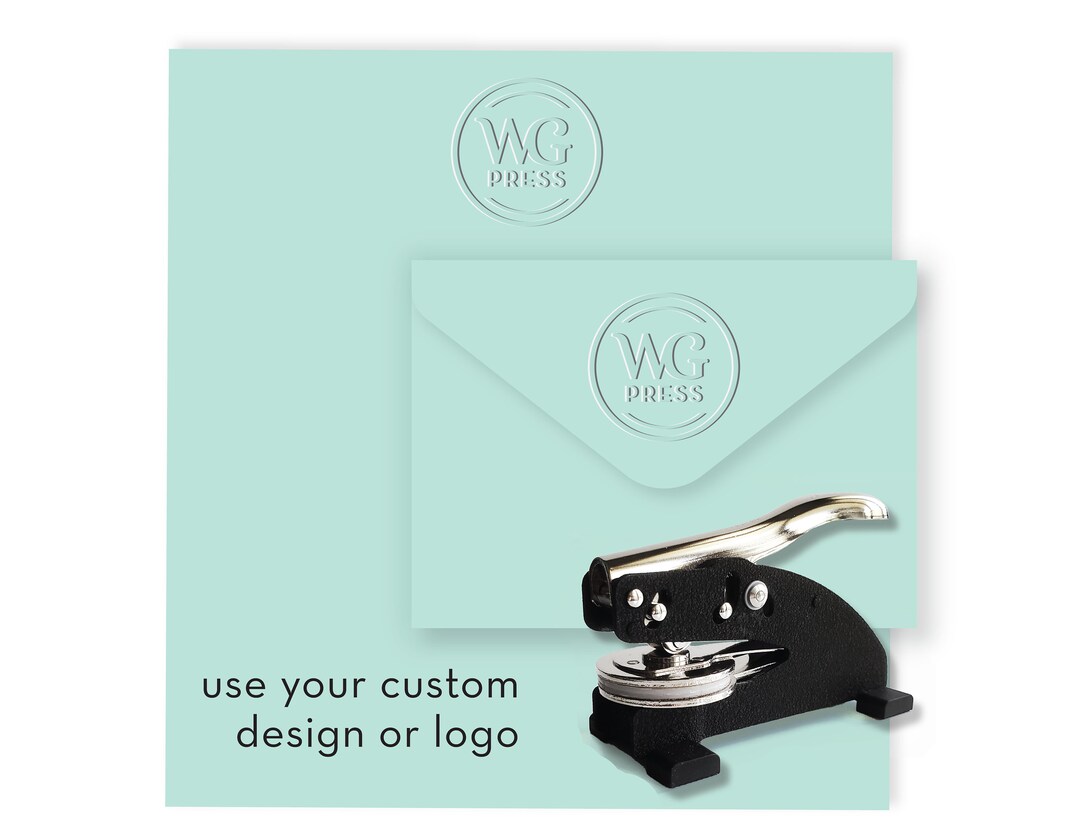 Custom Desktop Embosser or Extra Plate Provide Your Own Design or Logo