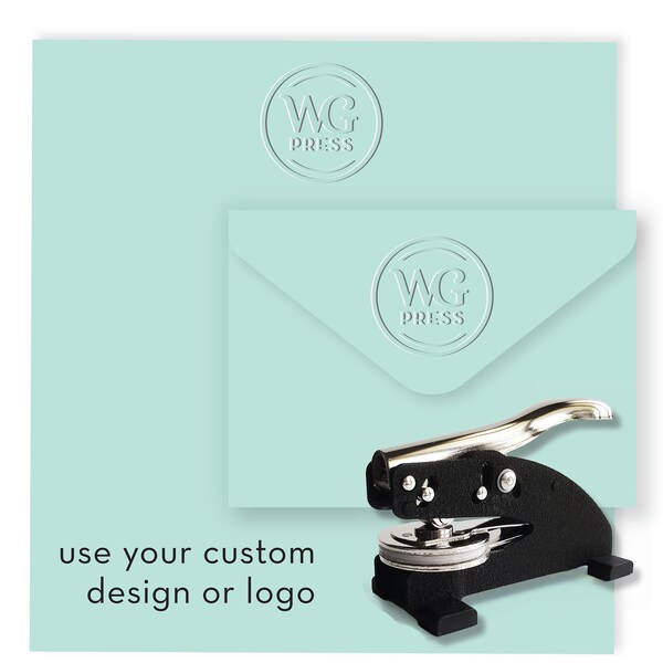 Custom Desktop Embosser or Extra Plate - Provide Your Own Design or Logo - Perfect for Branding, Custom Stationery, Gifts