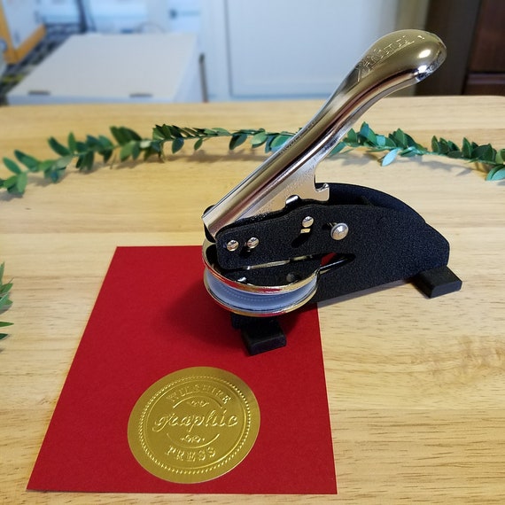 Custom Embosser Logo Embosser Desk Embosser Personalized Etsy
