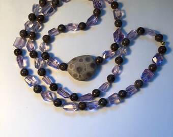Pestosky stone glass bead Necklace