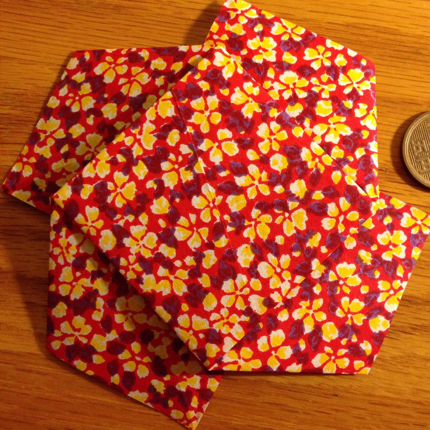 Five Japanese Flower Blossom Tato: Origami Envelopes or Flat | Etsy