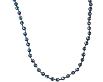 Fresh-water Dark Mardi gras Potato Pearl Necklace