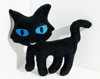 Wuss Puss Plush, Coraline's Cat Plush Inspired by Coraline Movie, Black Cat Plush, Coraline Cat Plush (Unofficial)