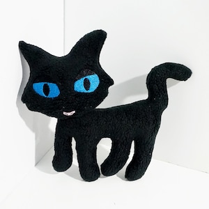 Wuss Puss Plush, Coraline's Cat Plush Inspired by Coraline Movie, Black Cat Plush, Coraline Cat Plush (Unofficial)