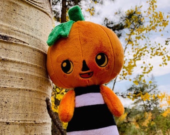 Rusty Pumpkin Plush, Pumpkin Plush, Halloween Plush