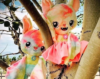 Spring Bats, Bat Plush, Tie Dye, Summer Bats