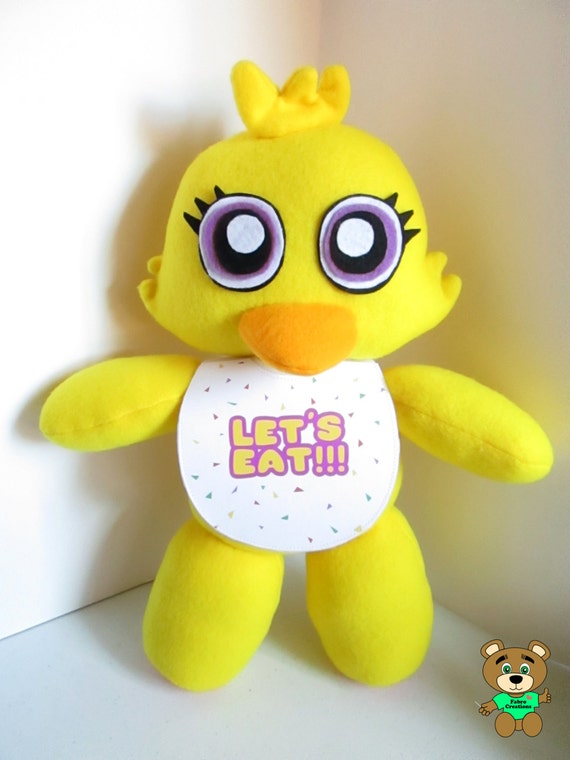Chica Plush Inspired By Fnaf Five Nights At Freddy S Etsy - chica plushies roblox