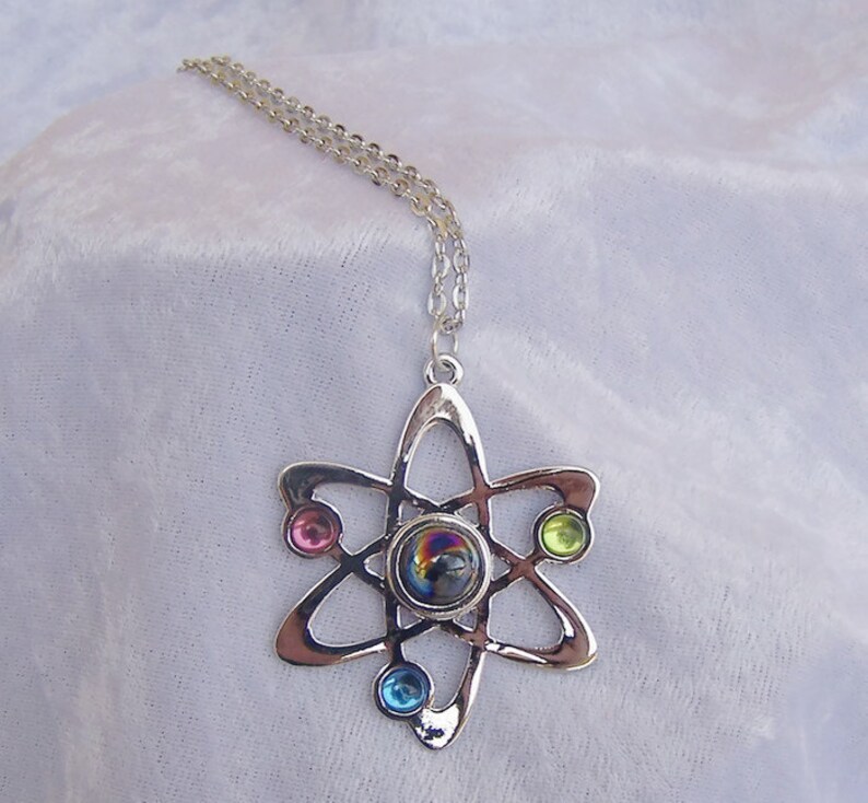 Atomic Pendant Atom Charm Rutherfordbohr Model Big Bang Etsy