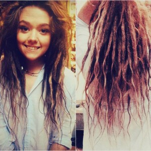 40 Echte Menschliche Haar Dreadlocks Erweiterungen Mit Langen Etsy