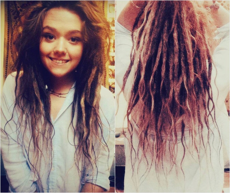 40 Echte Menschliche Haar Dreadlocks Erweiterungen Mit Langen Etsy