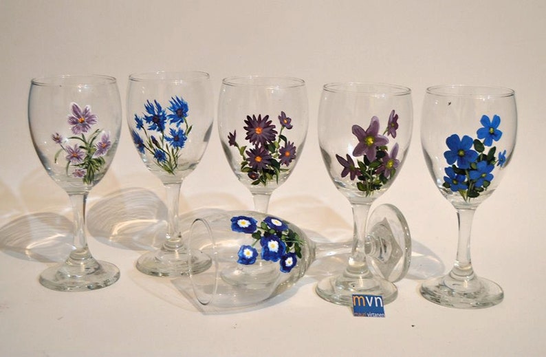 Customizable Bouquet of flowers 1 drinking flower glasses Etsy