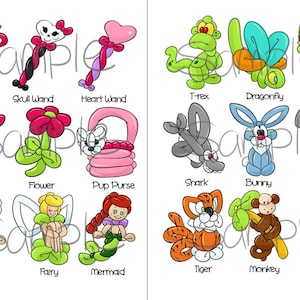 Mega Bundle Balloon Twisting Menu Digital Download PDF