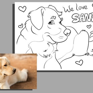 Custom Pet Coloring Page- From a Photo to a Cartoon!