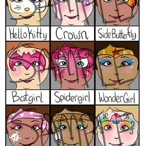 2015 Super Face Painting Menu- Part 2 of 2- Digital Download
