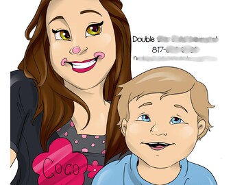 Custom Coloring Page- Includes Both Colored Version and Linework