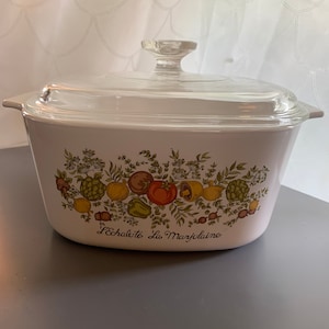 Vintage CorningWare Spice of Life 3Liter Auflaufform mit Deckel