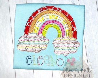 Girls Rainbow Applique Tunic