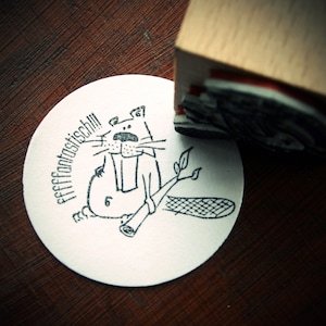 Lehrer Stempel Biber Fantastisch 30mm