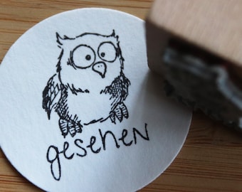 Lehrer Stempel Eule Gesehen 30mm