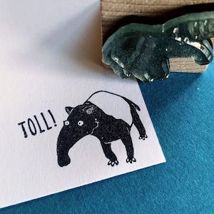 Lehrer Stempel Tapir  Toll  30mm